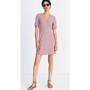 Madewell Rose Pink Cross-Front Button Dress Women’s Size XXS